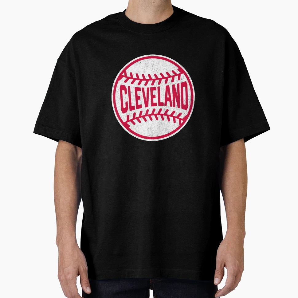 Cleveland Baseball Stitches T-Shirt - Casual Everyday Wear Unisex - T-Shirt, Sweatshirt, Hoodie