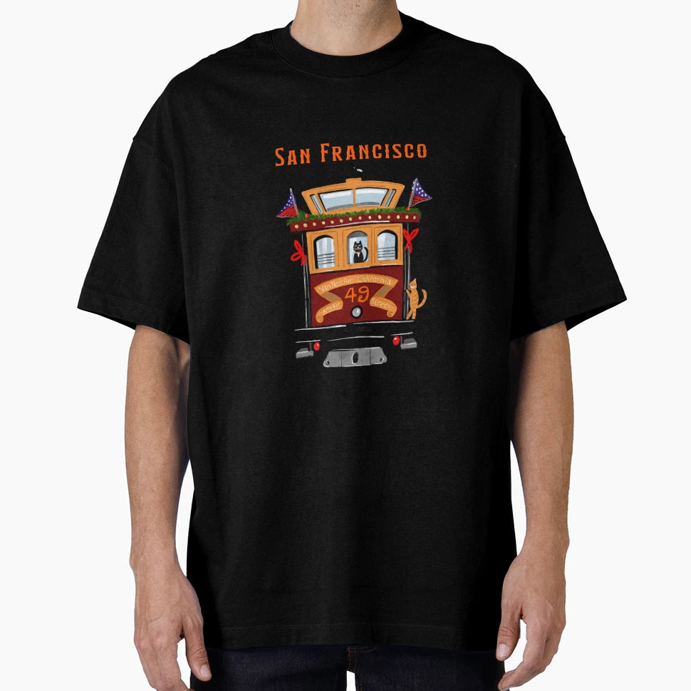 San Francisco Cable Car T-Shirt - Minimalist Print Men Women - T-Shirt, Sweatshirt, Hoodie