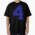 Number 4 Blue Four Sports Five T-Shirt - Novelty Apparel Unisex - T-Shirt, Sweatshirt, Hoodie