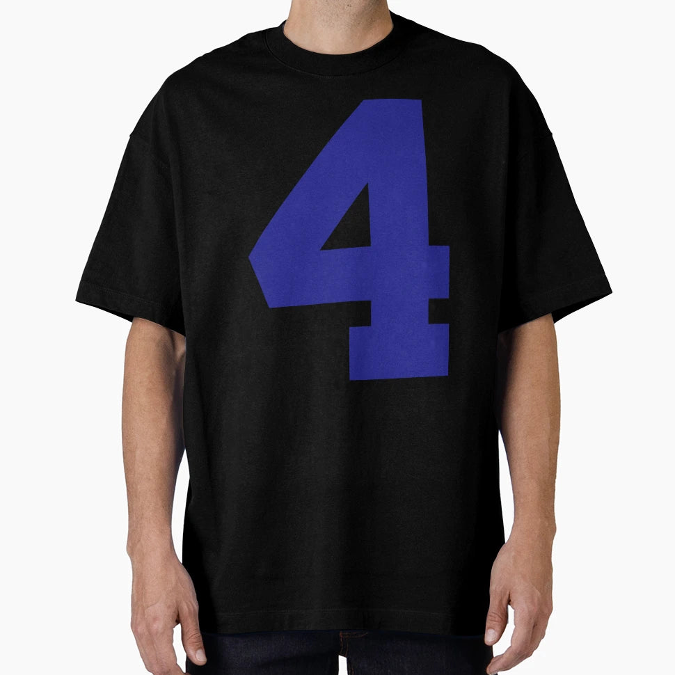 Number 4 Blue Four Sports Five T-Shirt - Novelty Apparel Unisex - T-Shirt, Sweatshirt, Hoodie