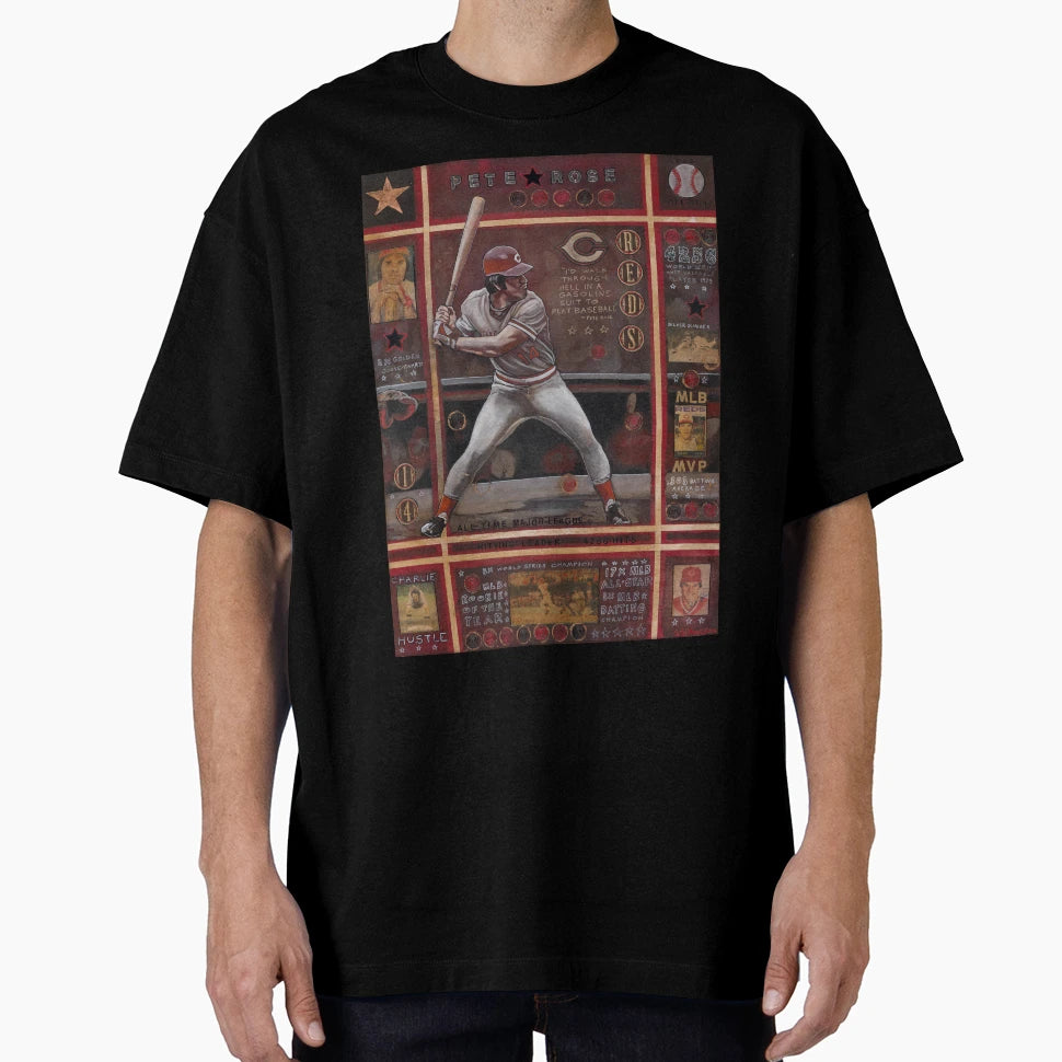 Pete Rose T-Shirt - Novelty Apparel for Adults - T-Shirt, Sweatshirt, Hoodie