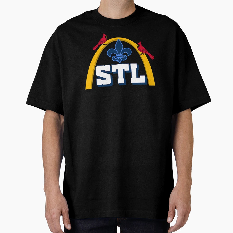 St Louis Fleur De Arch Birds Logo T-Shirt - Aesthetic Graphic Men Women - T-Shirt, Sweatshirt, Hoodie