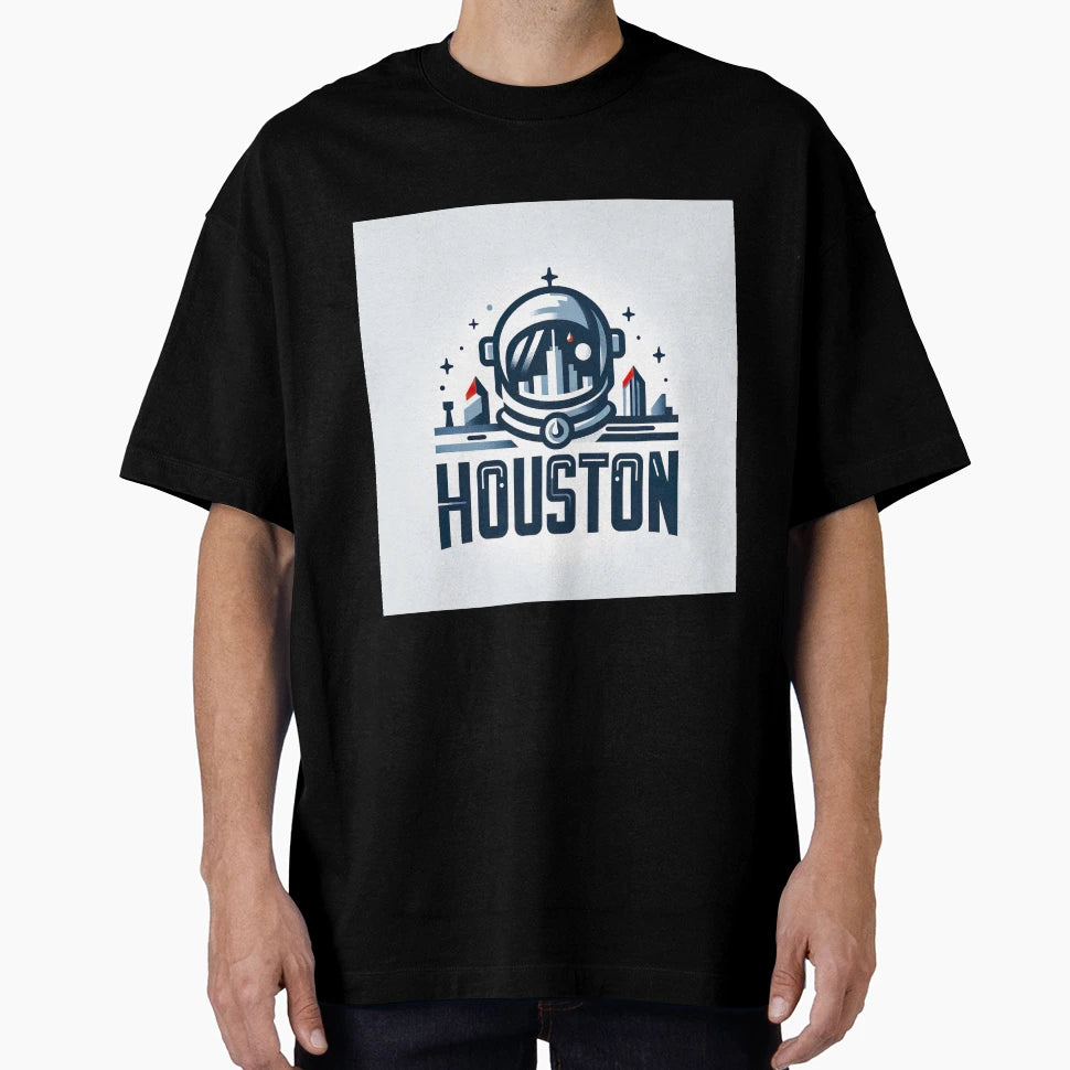 Houston City Illustration T-Shirt - Aesthetic Graphic Unisex - T-Shirt, Sweatshirt, Hoodie