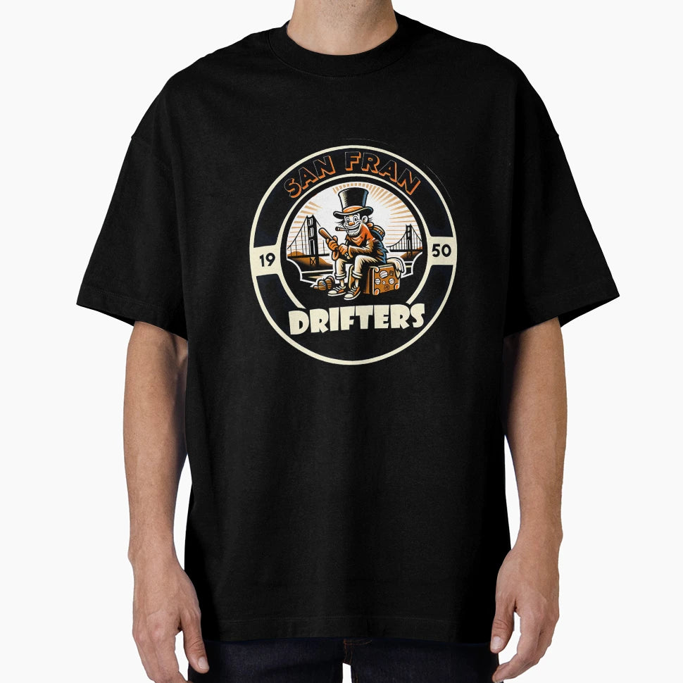 San Fran Drifters Baseball Logo T-Shirt - Graphic Print Men Women - T-Shirt, Sweatshirt, Hoodie