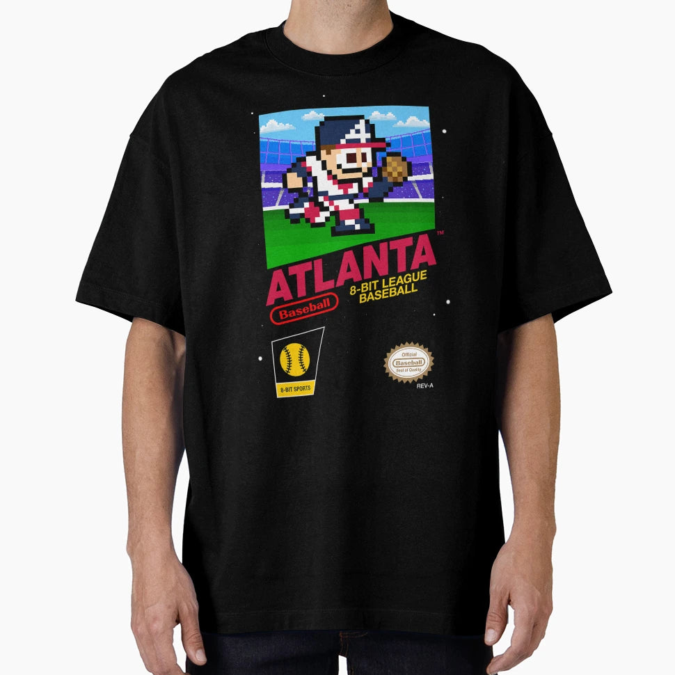 Atlanta 8 Bit Videogame Cart T-Shirt - Minimalist Print Men Women - T-Shirt, Sweatshirt, Hoodie
