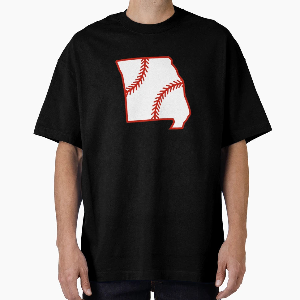 Missouri State Outline Baseball Stitch T-Shirt - Graphic Print Men Women - T-Shirt, Sweatshirt, Hoodie