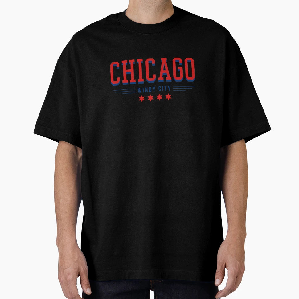 Chicago Inspired Chicago Flag T-Shirt - Unique Graphic for Adults - T-Shirt, Sweatshirt, Hoodie