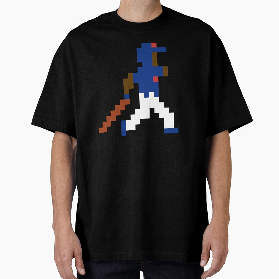 8 Bit Chicago Pixel Baseball Player T-Shirt - Fun Novelty Design Men Women - T-Shirt, Sweatshirt, Hoodie