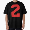Number 2 Red Two Sports Number 2 T-Shirt - Custom Art Print for Adults - T-Shirt, Sweatshirt, Hoodie