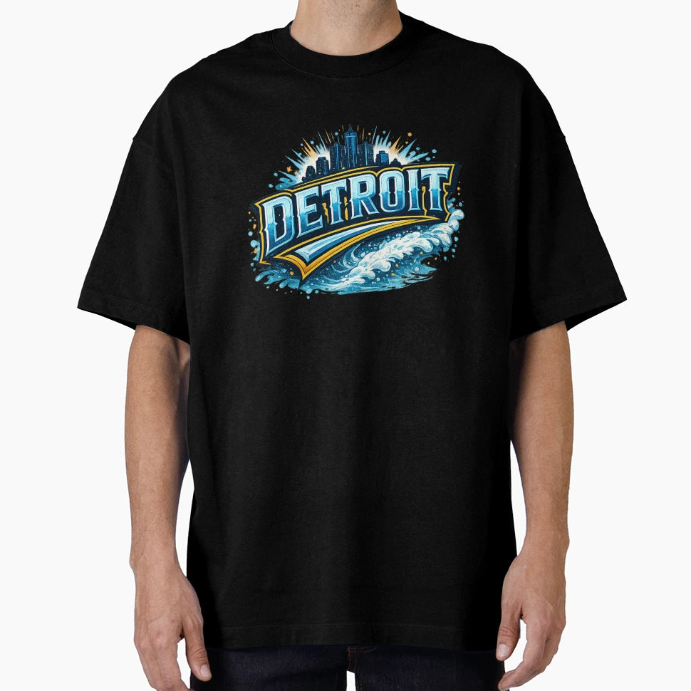 Detroit T-Shirt - Custom Art Print for Adults - T-Shirt, Sweatshirt, Hoodie