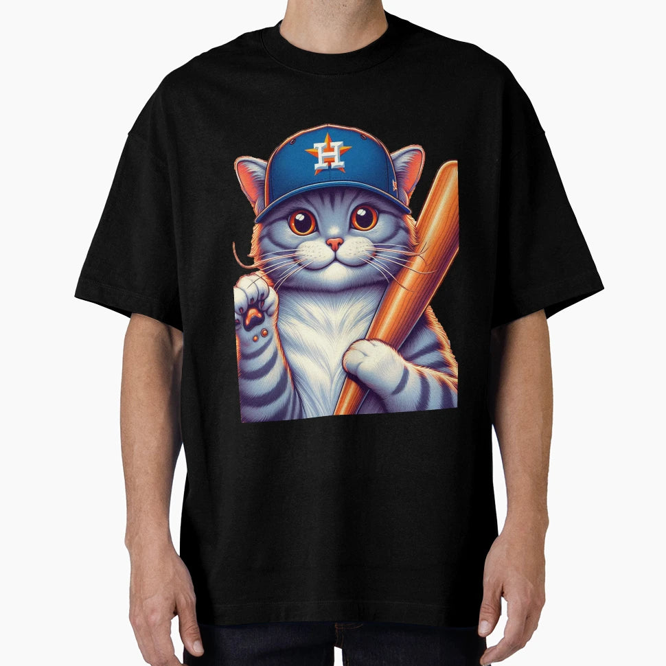 Astros Cat T-Shirt - Streetwear Style Unisex - T-Shirt, Sweatshirt, Hoodie