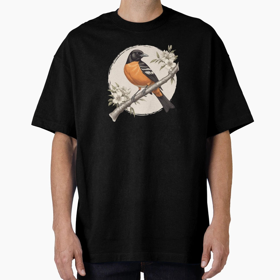 Baltimore Oriole Icterus Galbula T-Shirt - Custom Art Print Men Women - T-Shirt, Sweatshirt, Hoodie