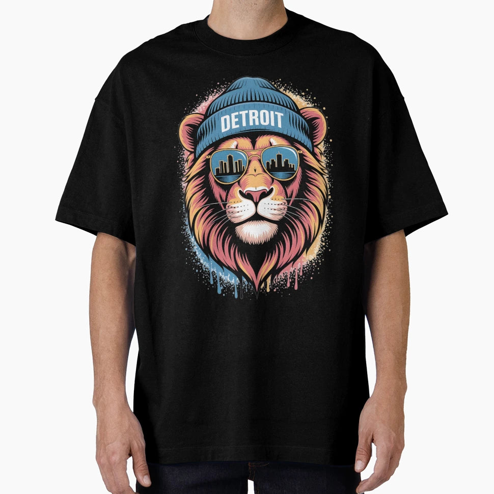 Detroit Lion T-Shirt - Aesthetic Graphic Men Women - T-Shirt, Sweatshirt, Hoodie