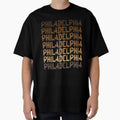 Philadelphia Repeated Words Philly T-Shirt - Graphic Print for Adults - T-Shirt, Sweatshirt, Hoodie
