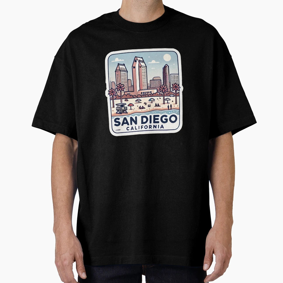 San Diego California T-Shirt - Minimalist Print for Adults - T-Shirt, Sweatshirt, Hoodie