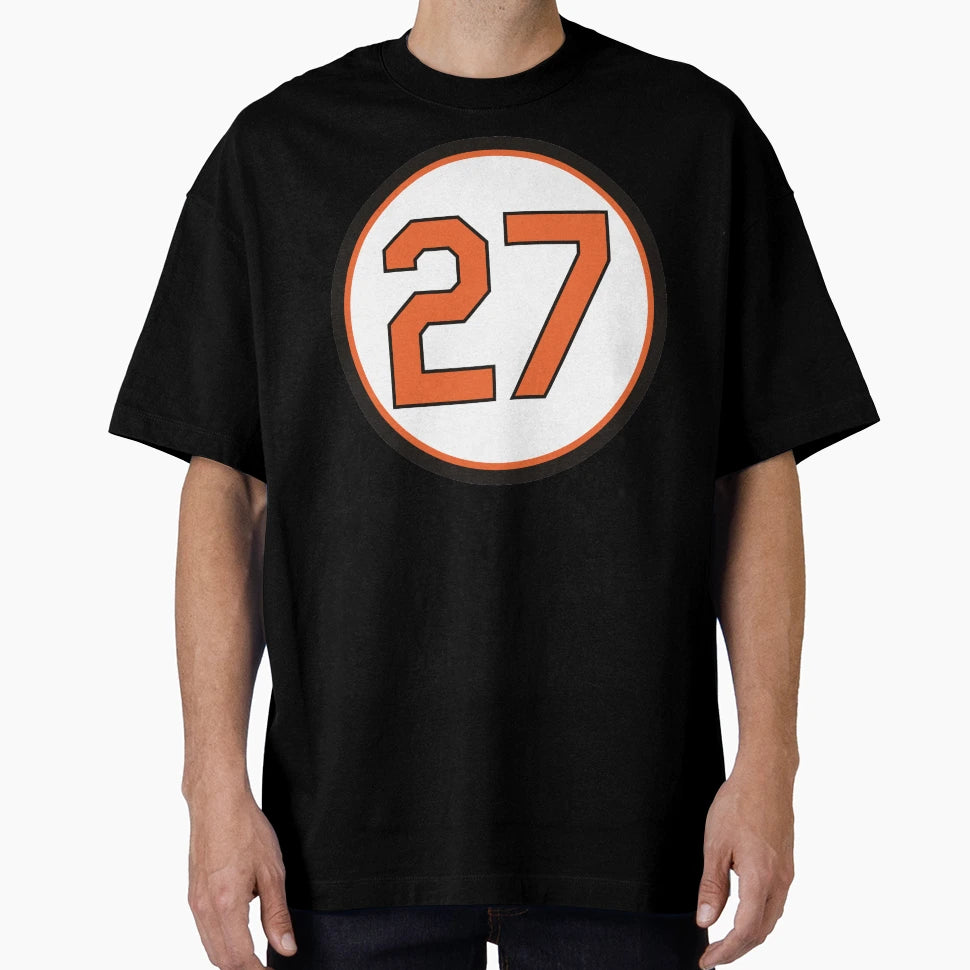 Delmon Young 27 Jersey Number T-Shirt - Streetwear Style for Adults - T-Shirt, Sweatshirt, Hoodie