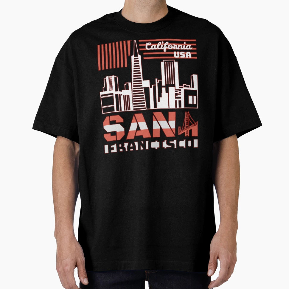 City San Francisco California Usa T-Shirt - Graphic Print Men Women - T-Shirt, Sweatshirt, Hoodie