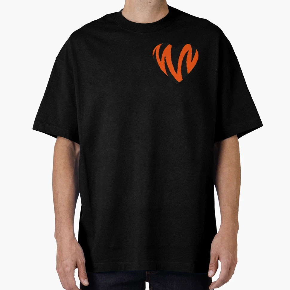 Striped Heart T-Shirt - Aesthetic Graphic for Adults - T-Shirt, Sweatshirt, Hoodie