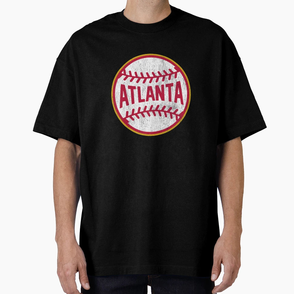 Atlanta Baseball Stitches T-Shirt - Casual Everyday Wear Unisex - T-Shirt, Sweatshirt, Hoodie