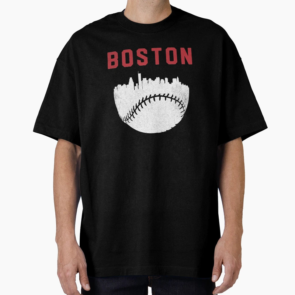 Boston Massachusetts Cityscape T-Shirt - Casual Everyday Wear Men Women - T-Shirt, Sweatshirt, Hoodie