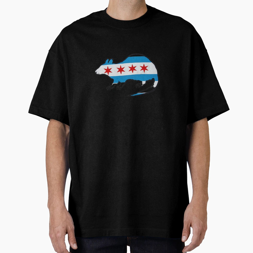 Iconic Chicago Rat Hole Chicago Flag T-Shirt - Graphic Print Unisex - T-Shirt, Sweatshirt, Hoodie