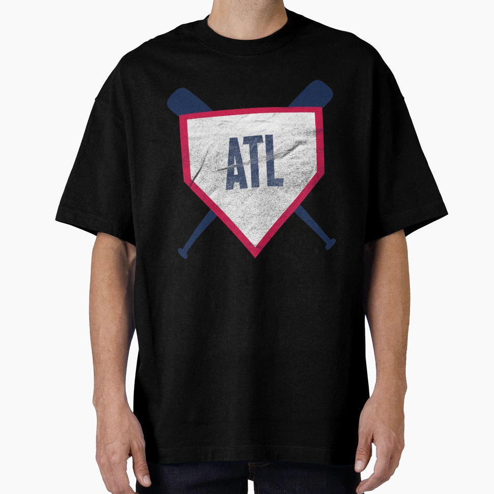 Atlanta Abbreviation Baseball Home T-Shirt - Fun Novelty Design Men Women - T-Shirt, Sweatshirt, Hoodie