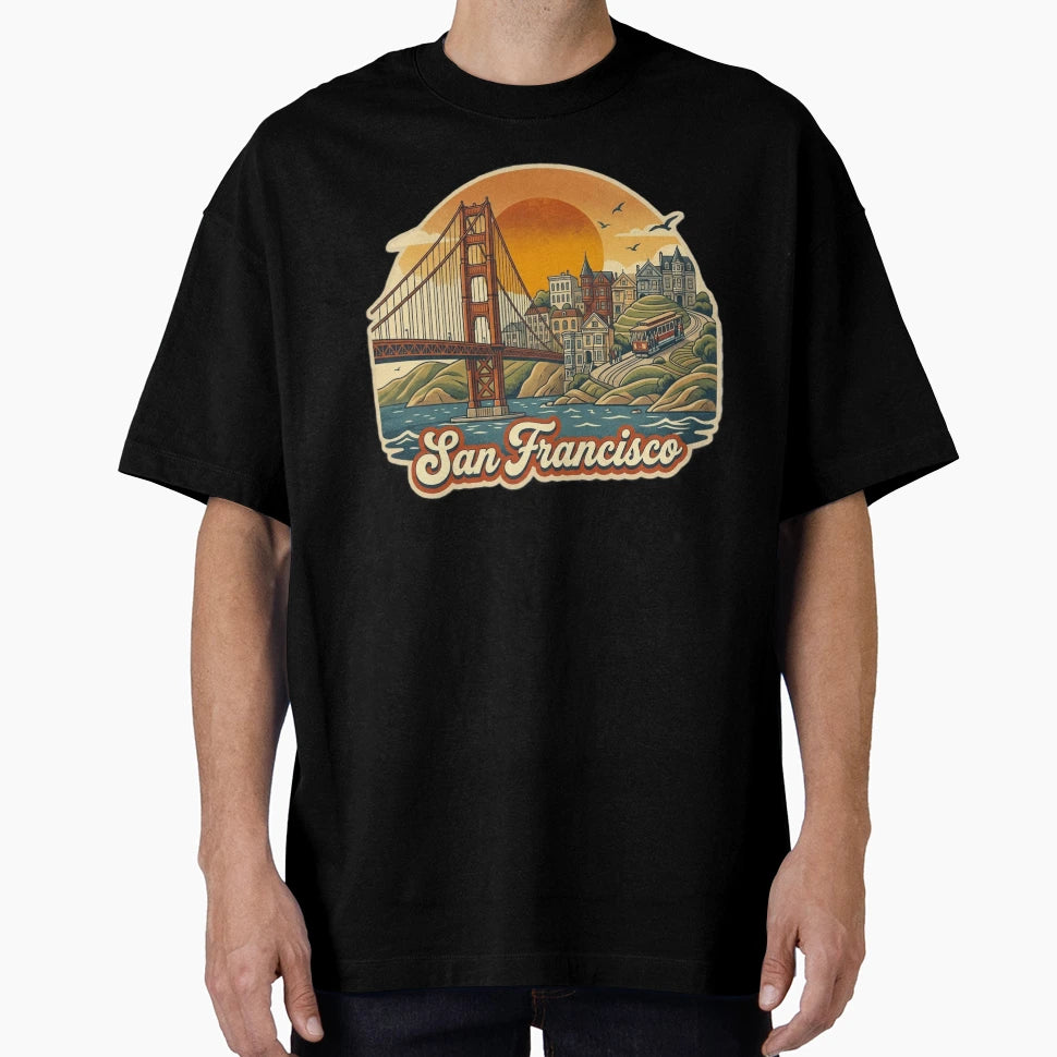 San Francisco Travel T-Shirt - Trendy Graphic for Adults - T-Shirt, Sweatshirt, Hoodie