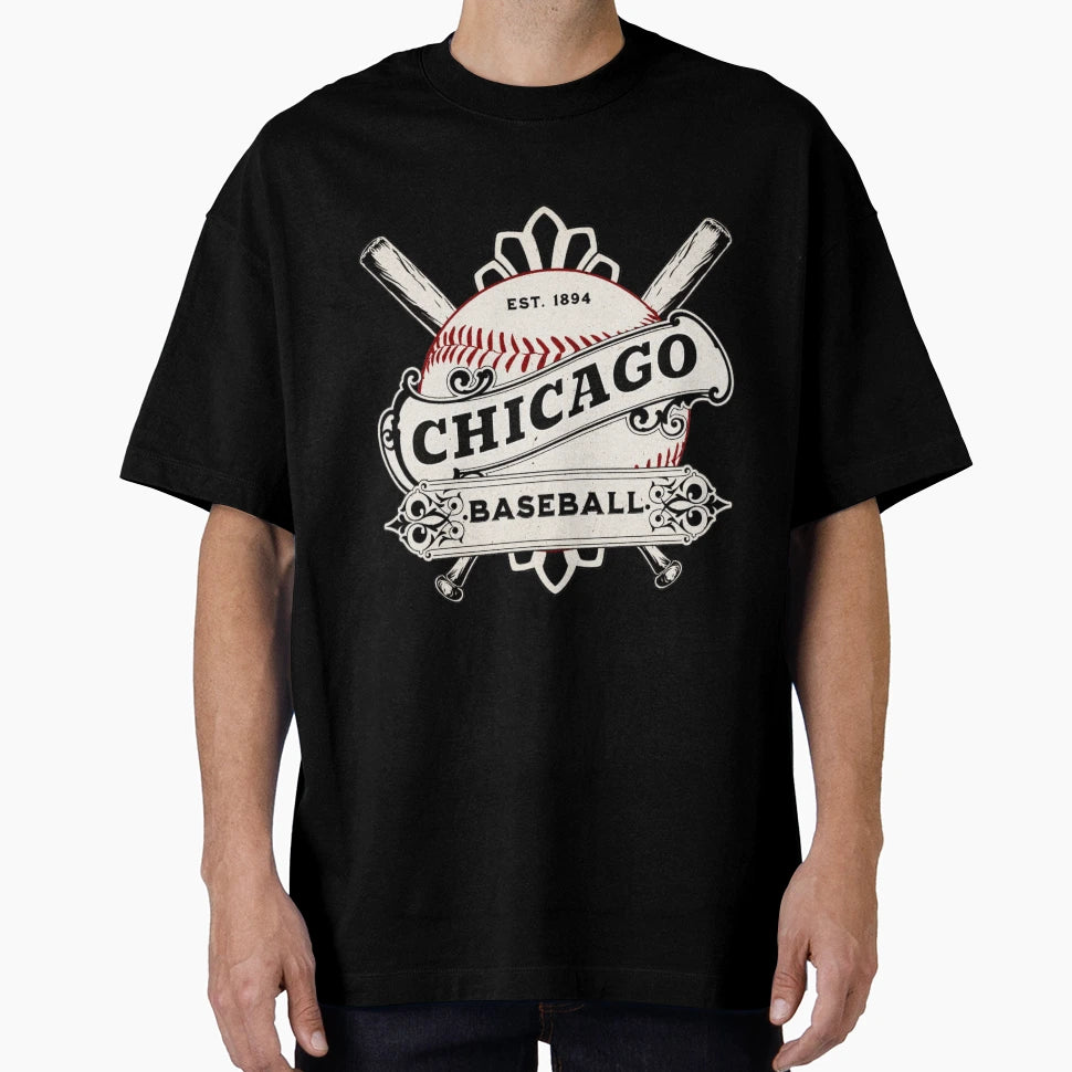 Chicago Baseball T-Shirt - Custom Art Print Unisex - T-Shirt, Sweatshirt, Hoodie
