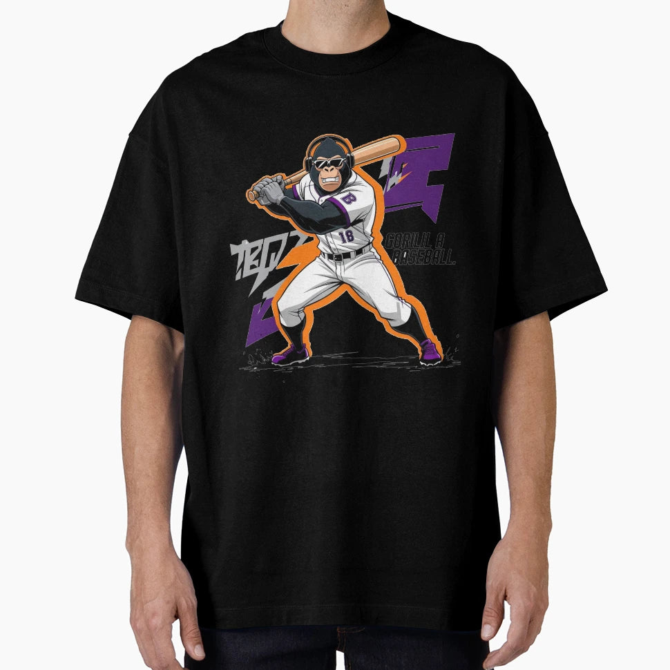 Gorilil Baseball T-Shirt - Streetwear Style Men Women - T-Shirt, Sweatshirt, Hoodie