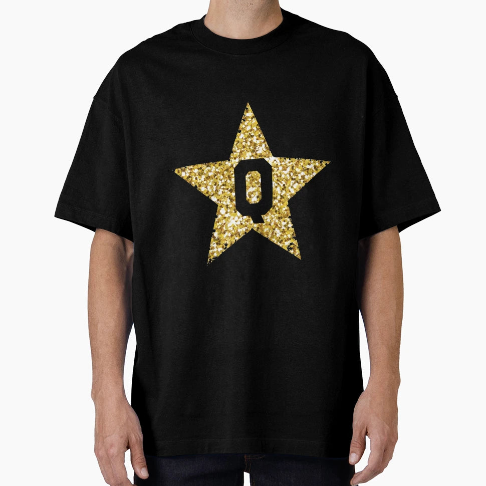 Q Gold Star T-Shirt - Graphic Print Men Women - T-Shirt, Sweatshirt, Hoodie
