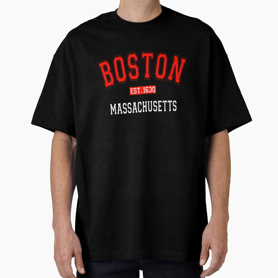 Boston Massachusetts T-Shirt - Casual Everyday Wear Men Women - T-Shirt, Sweatshirt, Hoodie