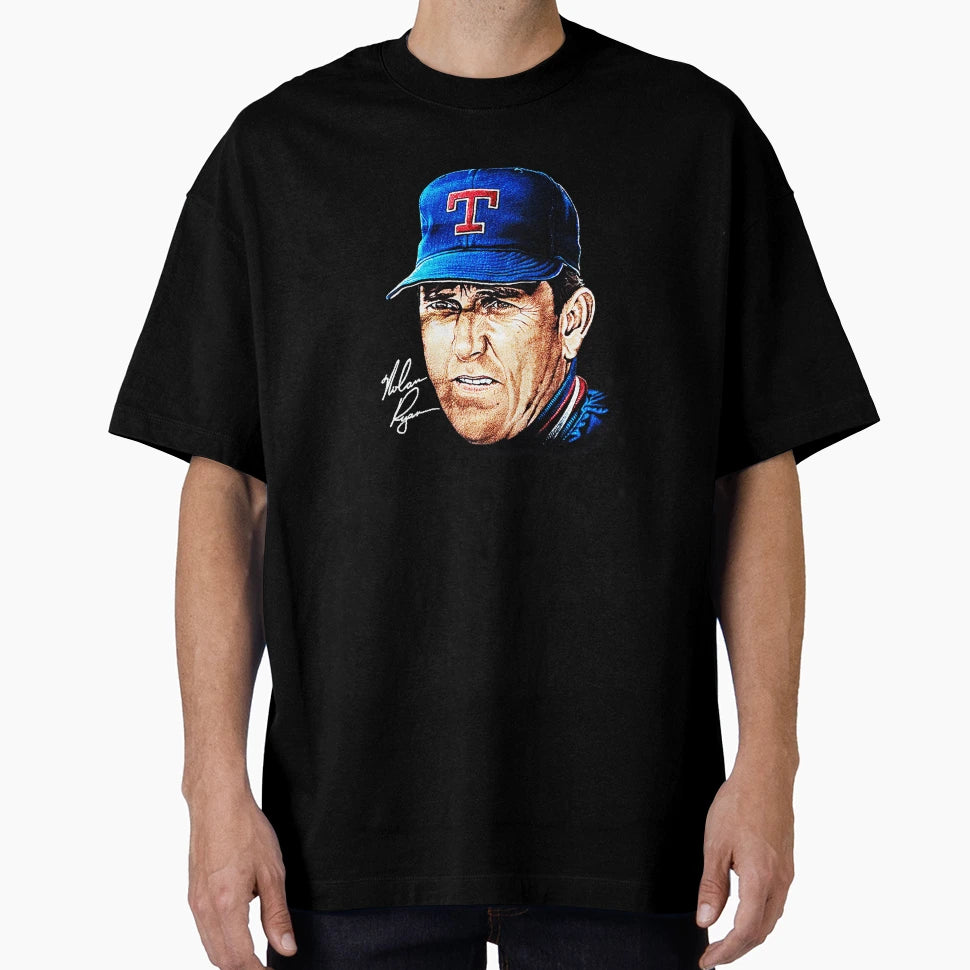 90S Baseball Nolan Ryan Rangers T-Shirt - Minimalist Print Men Women - T-Shirt, Sweatshirt, Hoodie