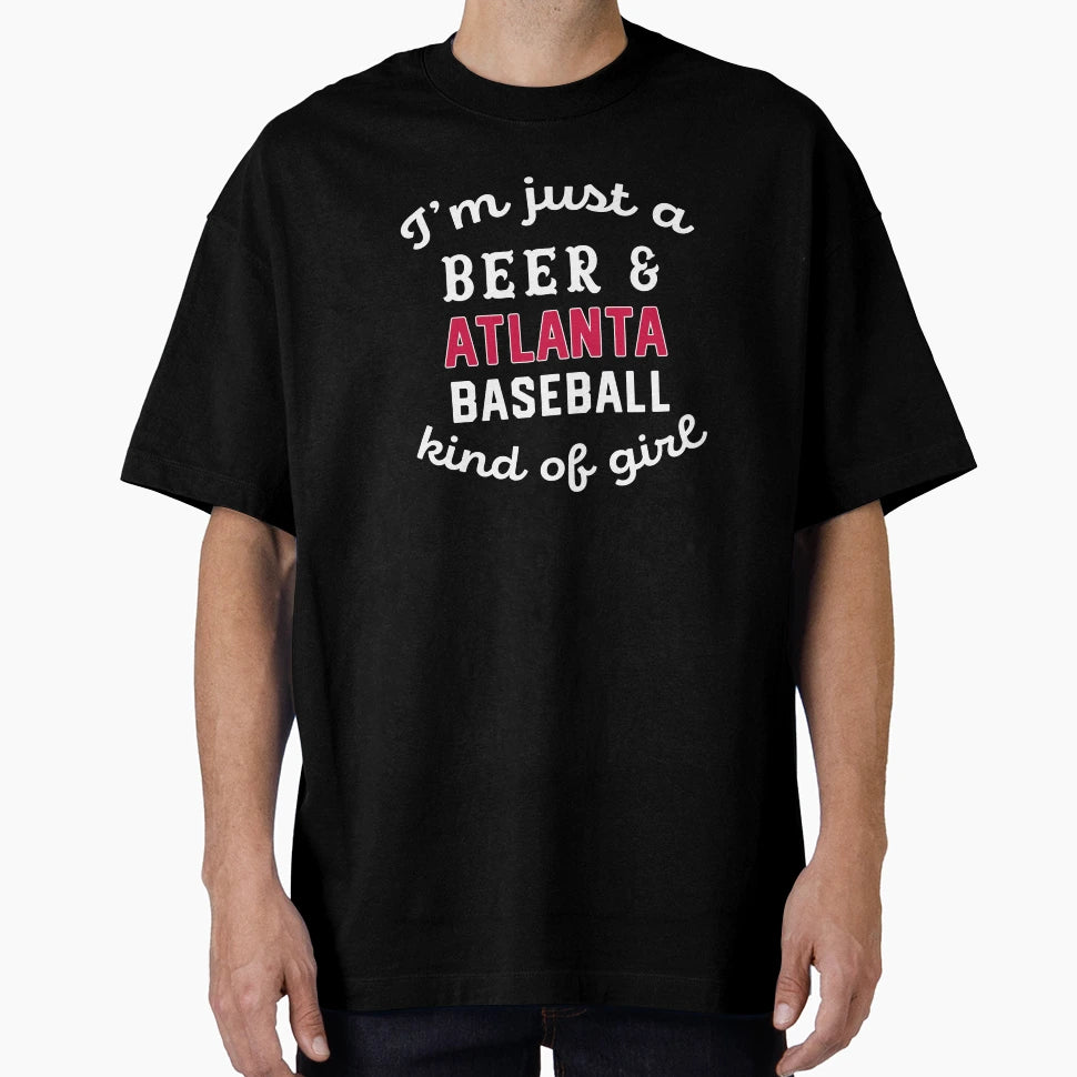 Just Beer And Atlanta Baseball Kind T-Shirt - Minimalist Print for Adults - T-Shirt, Sweatshirt, Hoodie