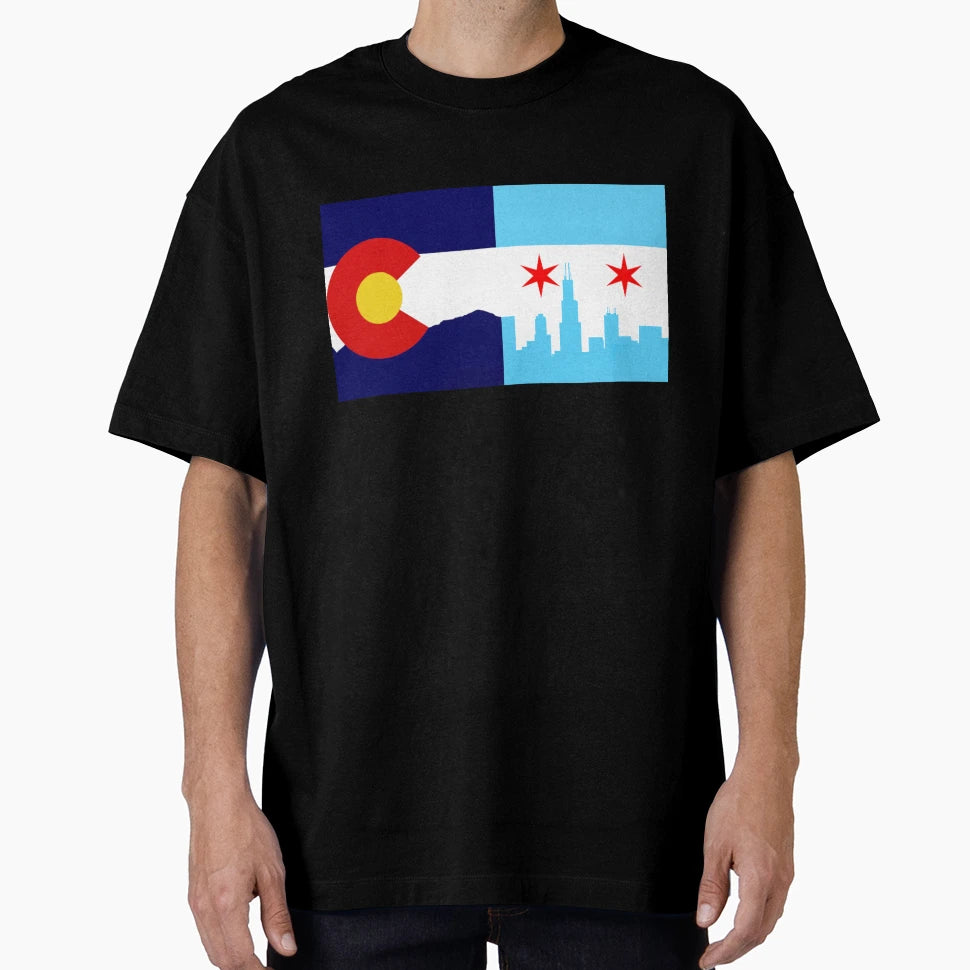 Colorado Chicago Flag T-Shirt - Casual Everyday Wear for Adults - T-Shirt, Sweatshirt, Hoodie
