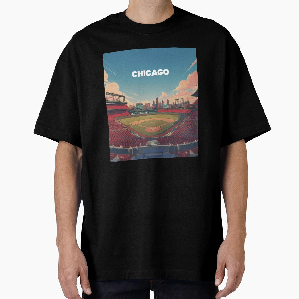 Chicago City Lights Ballpark T-Shirt - Aesthetic Graphic Men Women - T-Shirt, Sweatshirt, Hoodie