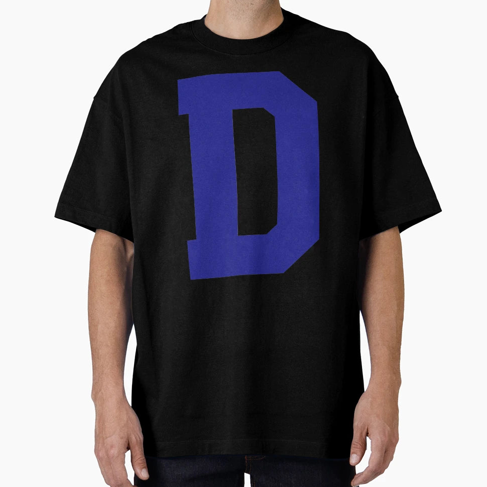 Alphabet Blue D Sports Letter D T-Shirt - Graphic Print Men Women - T-Shirt, Sweatshirt, Hoodie