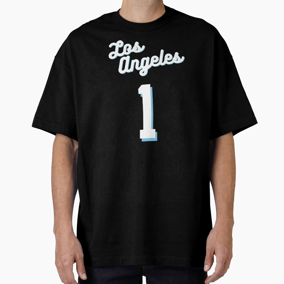 Number 1 Los Angeles 2021 Blue And T-Shirt - Custom Art Print Men Women - T-Shirt, Sweatshirt, Hoodie