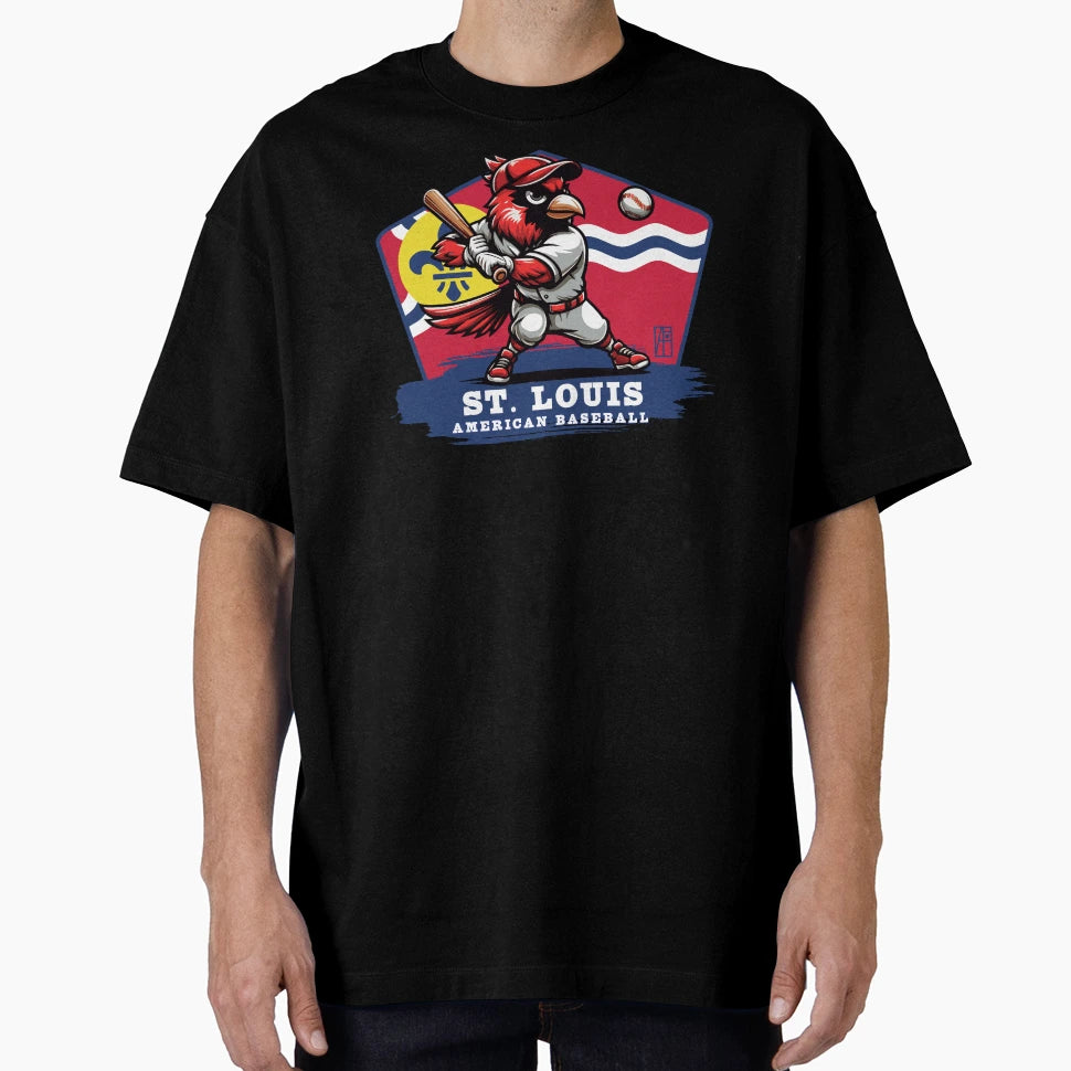 Usa American Baseball St Louis Baseball T-Shirt - Minimalist Print Unisex - T-Shirt, Sweatshirt, Hoodie
