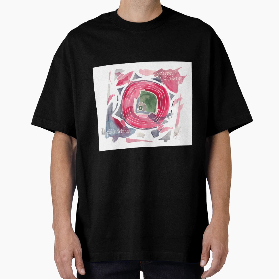 Old Veterans Stadium Watercolor Map T-Shirt - Streetwear Style Men Women - T-Shirt, Sweatshirt, Hoodie