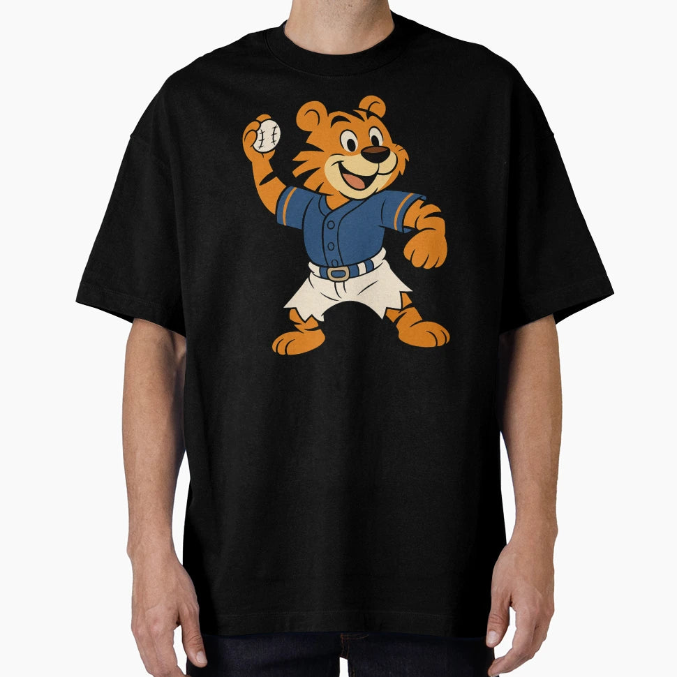 Tiger Baseball Player T-Shirt - Graphic Print Unisex - T-Shirt, Sweatshirt, Hoodie