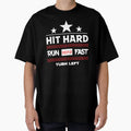 Hit Hard Run Fast Turn Left Baseball T-Shirt - Unique Graphic Men Women - T-Shirt, Sweatshirt, Hoodie