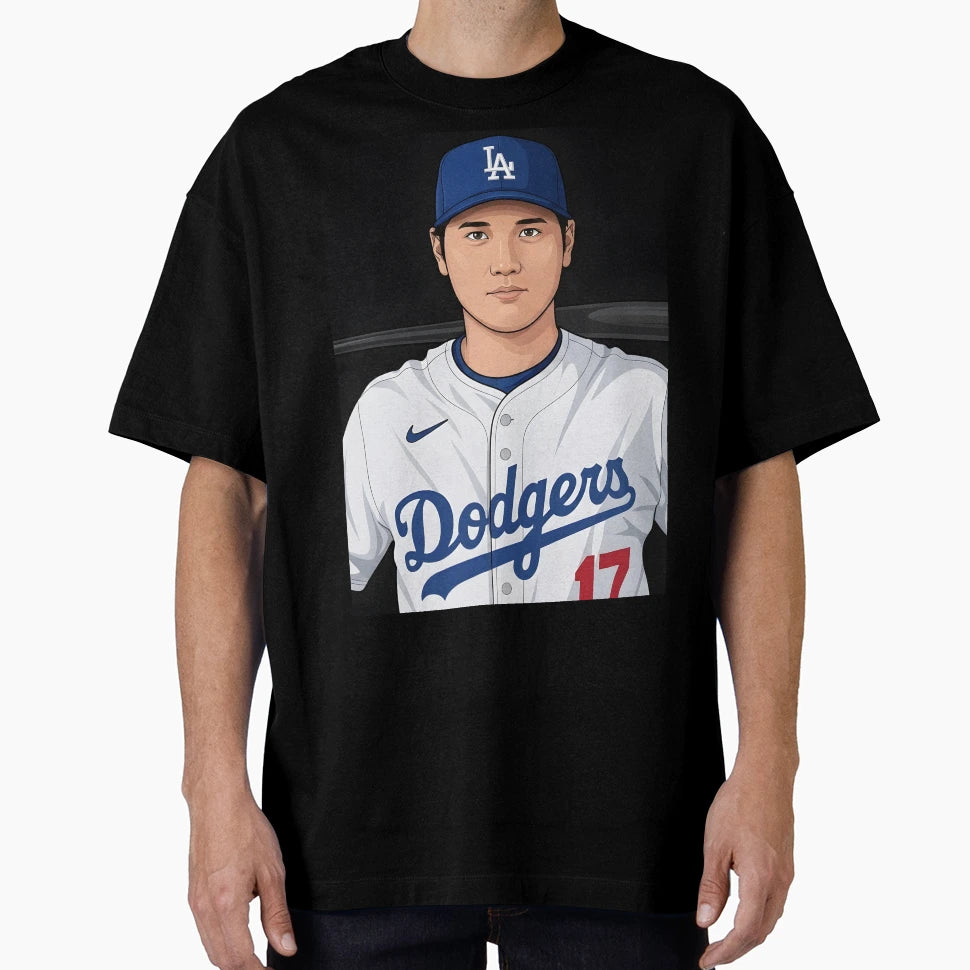 Shohei Ohtani Vector Illustration T-Shirt - Minimalist Print Unisex - T-Shirt, Sweatshirt, Hoodie