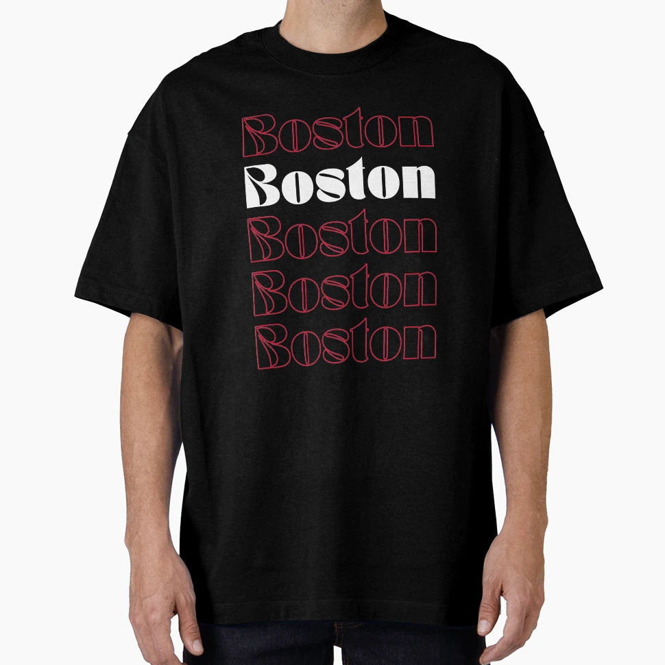 Boston Massachusetts Baseball Bos And T-Shirt - Novelty Apparel for Adults - T-Shirt, Sweatshirt, Hoodie