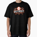 Detroit Baseball Home Plate Crossed Bats T-Shirt - Trendy Graphic Unisex - T-Shirt, Sweatshirt, Hoodie