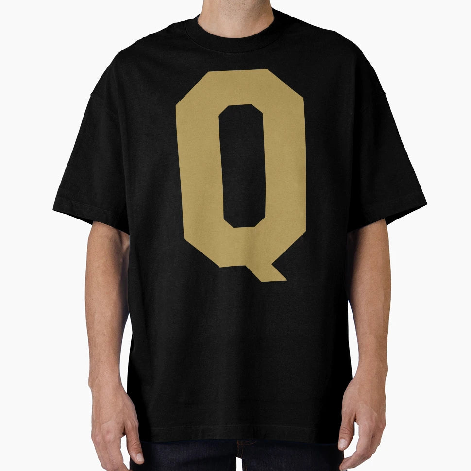 Alphabet Gold Q Sports Letter Q T-Shirt - Trendy Graphic Men Women - T-Shirt, Sweatshirt, Hoodie