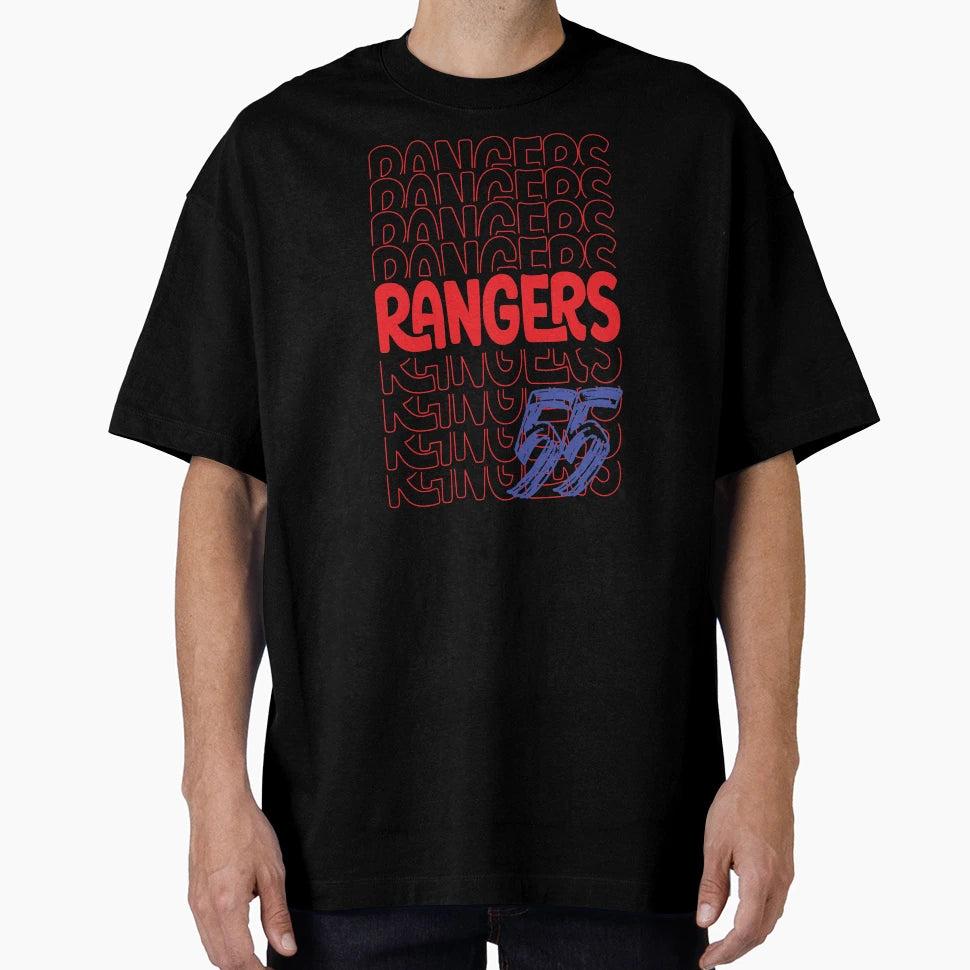 Rangers 55 Football Fan Gift Glasgow Mod T-Shirt - Graphic Print Unisex - T-Shirt, Sweatshirt, Hoodie