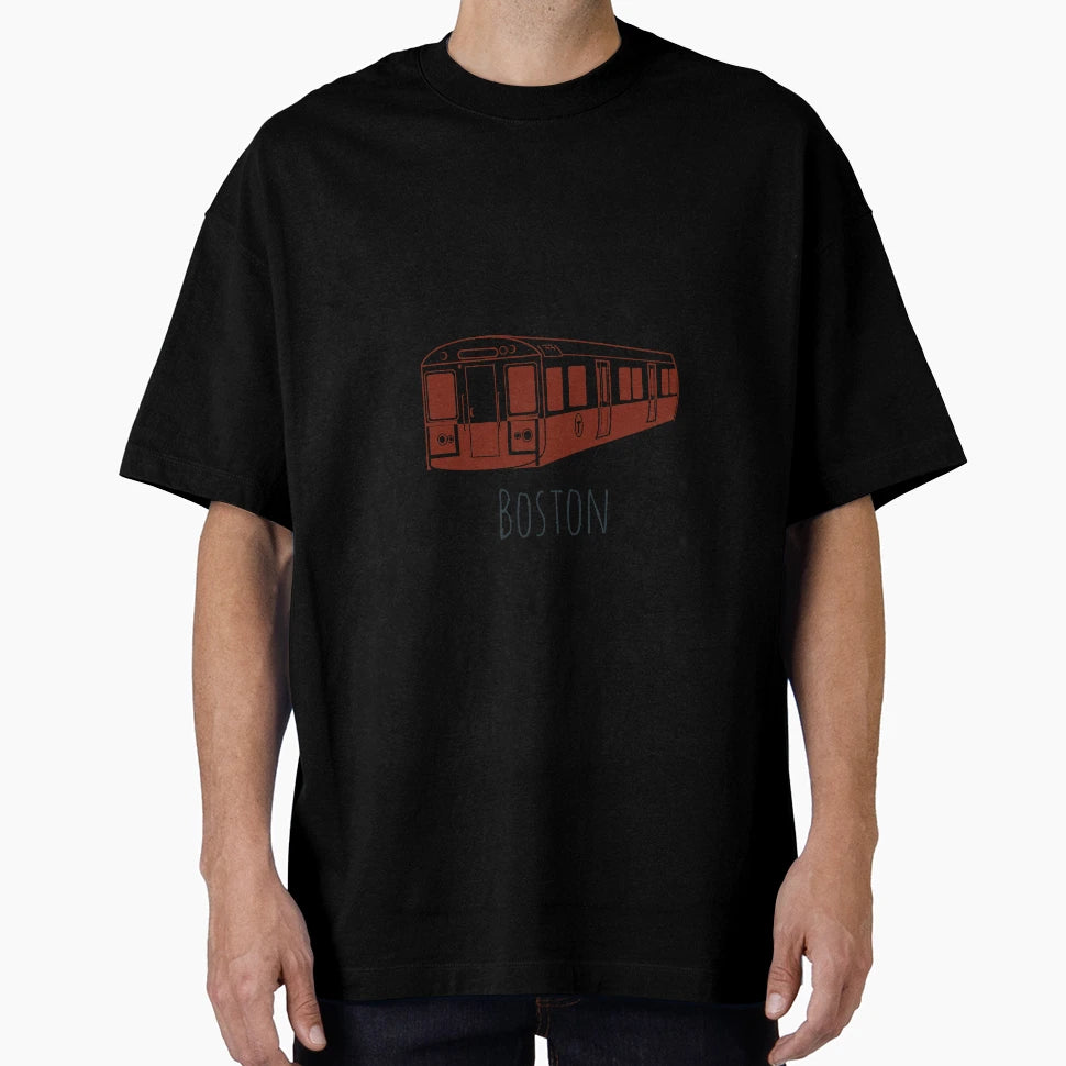 Boston Metro Train T-Shirt - Minimalist Print for Adults - T-Shirt, Sweatshirt, Hoodie