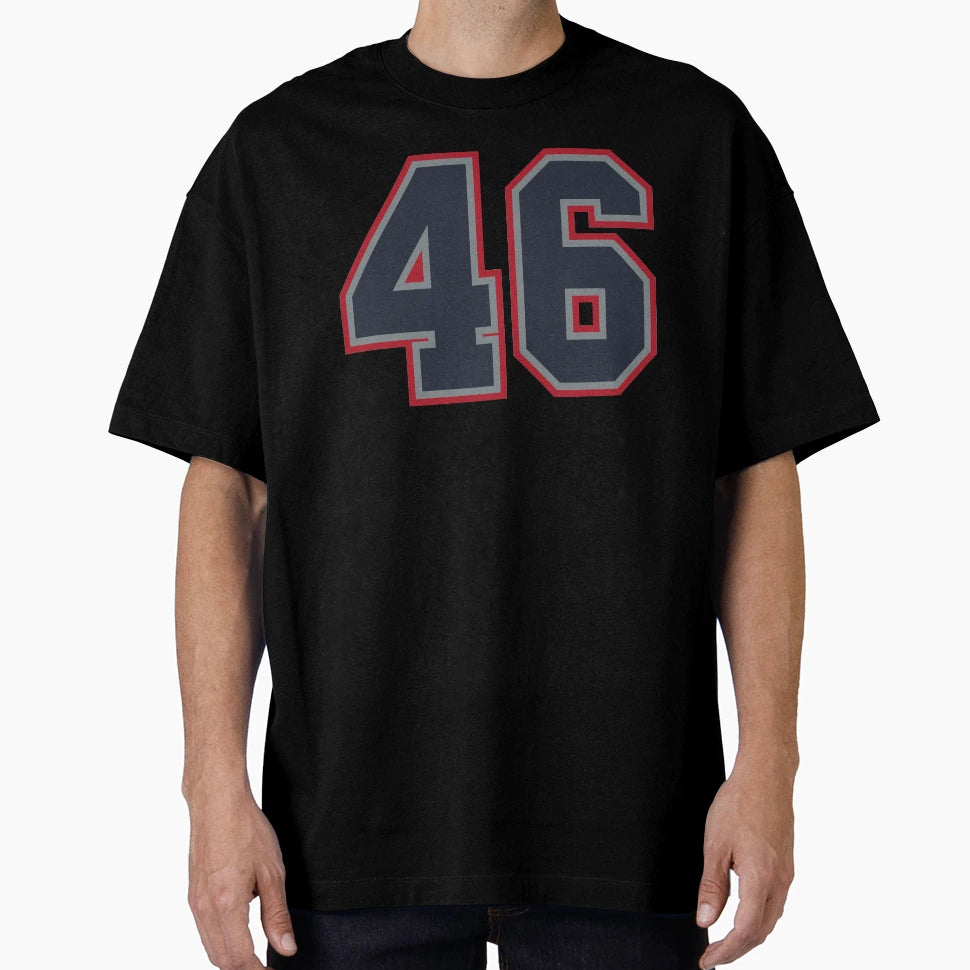 46 Navy Grey Red Sports Number Fourty Six T-Shirt - Novelty Apparel Unisex - T-Shirt, Sweatshirt, Hoodie