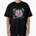 American Flag Baseball Breakthrough T-Shirt - Custom Art Print Men Women - T-Shirt, Sweatshirt, Hoodie