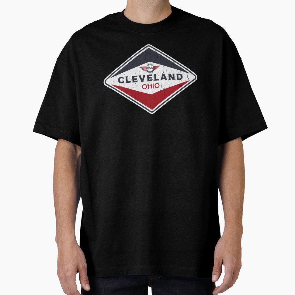 Cleveland Ohio Badge T-Shirt - Fun Novelty Design for Adults - T-Shirt, Sweatshirt, Hoodie